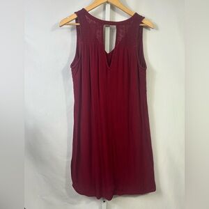 Old Navy Burgundy Lace-Trimmed Dress